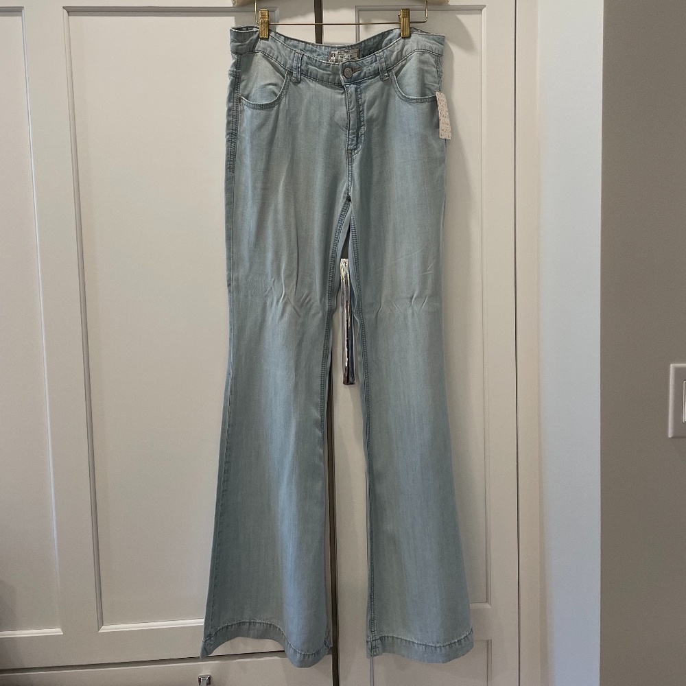 Free People Flare Light Wash Jeans